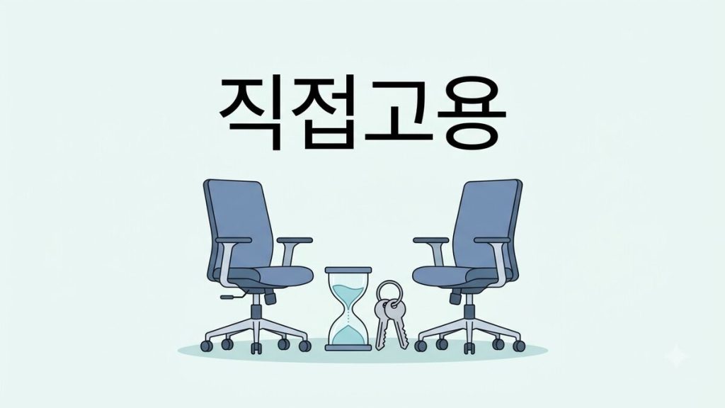 의자 둘 사이의 모래시계와 열쇠