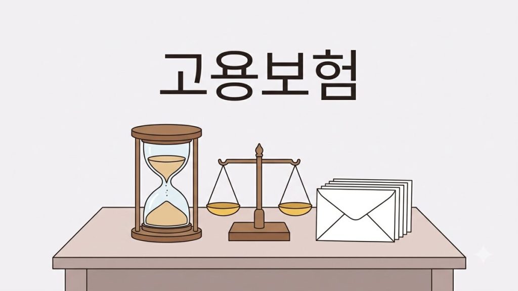 우편봉투와 모래시계, 저울