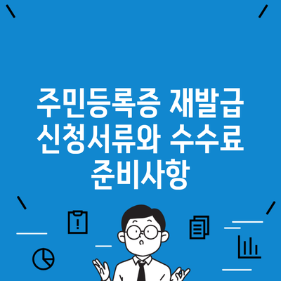 주민등록증 재발급 신청서류와 수수료 준비사항