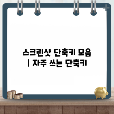 스크린샷 단축키 모음 | 자주 쓰는 단축키