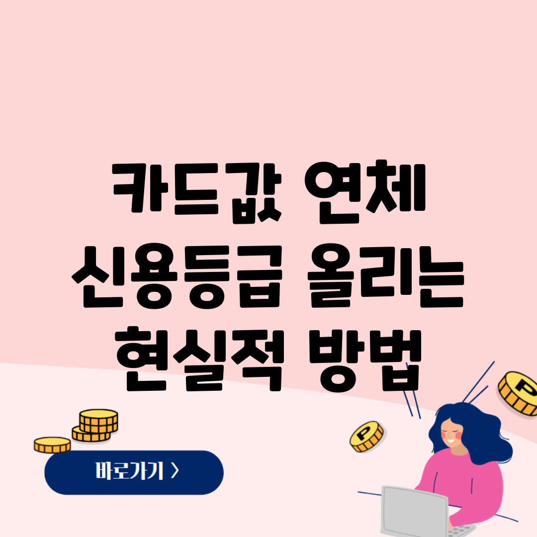 카드값 연체 신용등급 올리는 현실적 방법