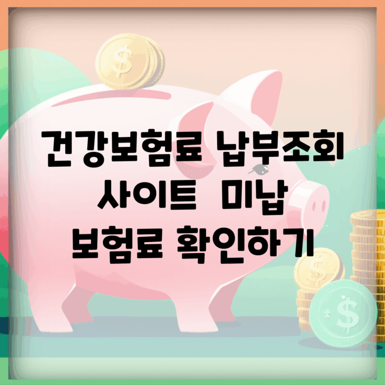 건강보험료 납부조회 사이트 | 미납 보험료 확인하기