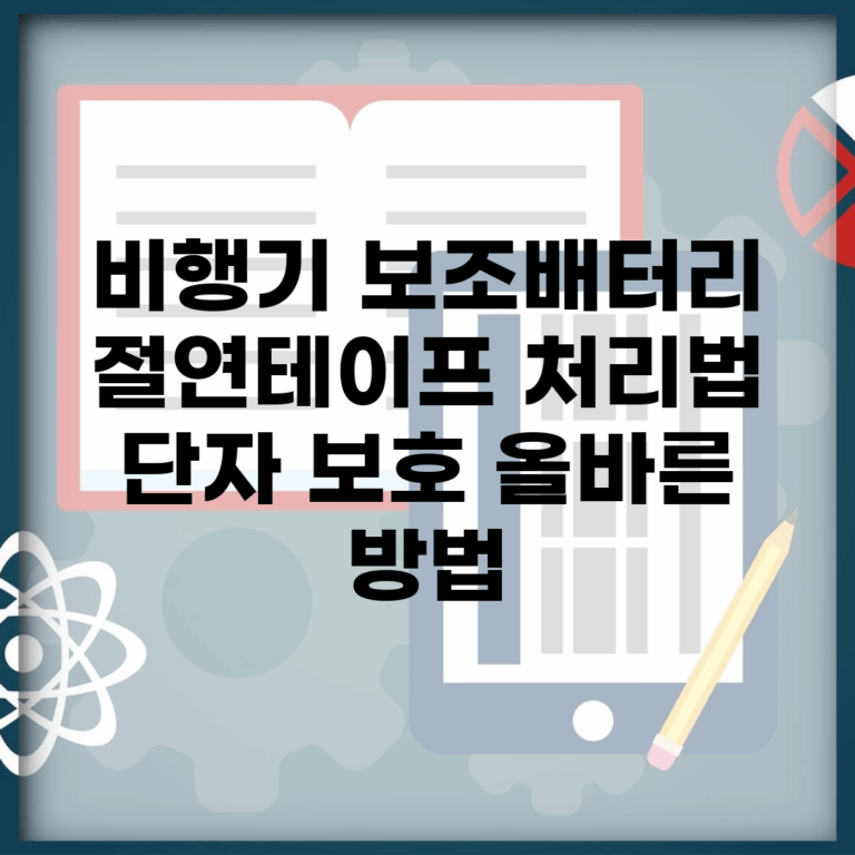 비행기 보조배터리 절연테이프 처리법 | 단자 보호 올바른 방법