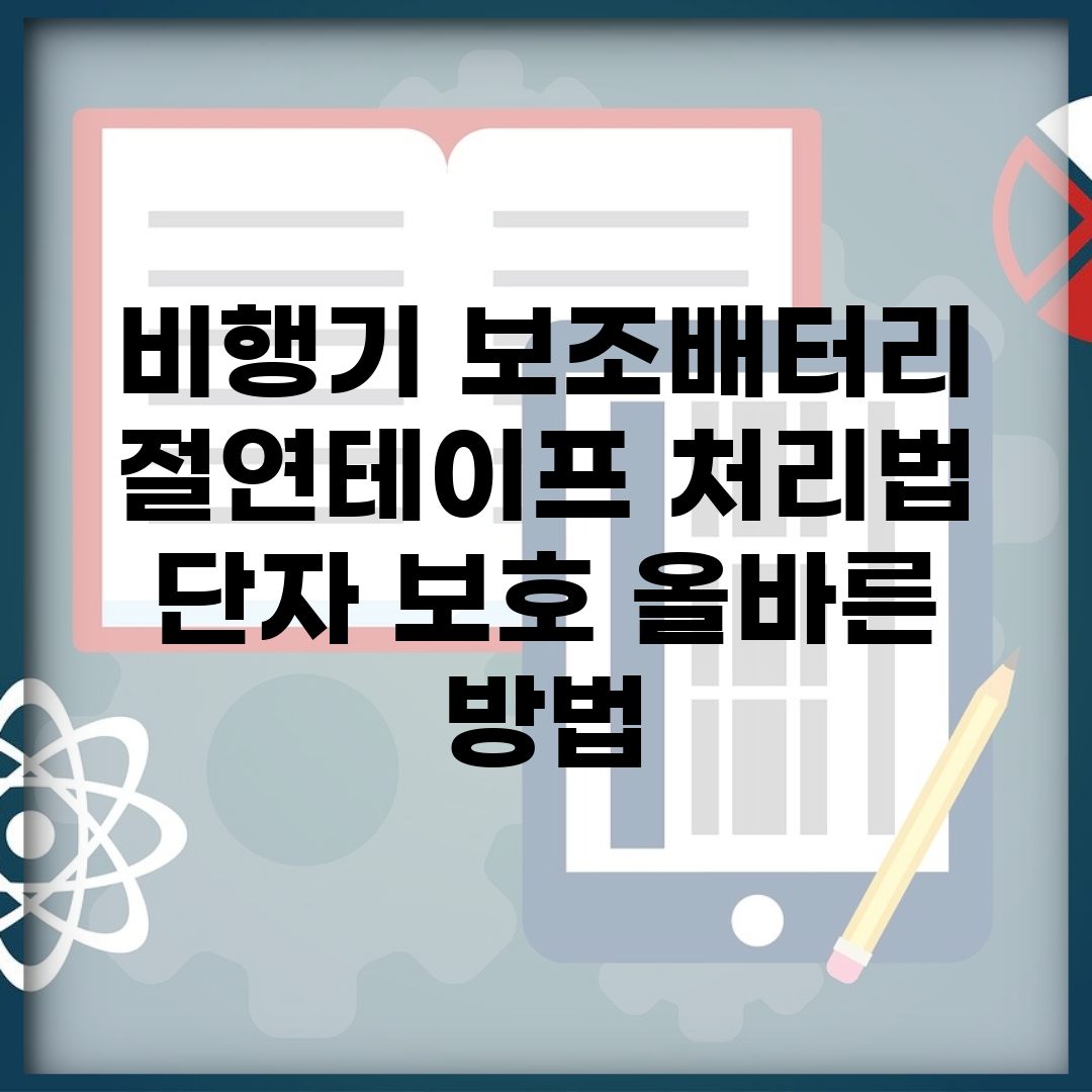 비행기 보조배터리 절연테이프 처리법 | 단자 보호 올바른 방법