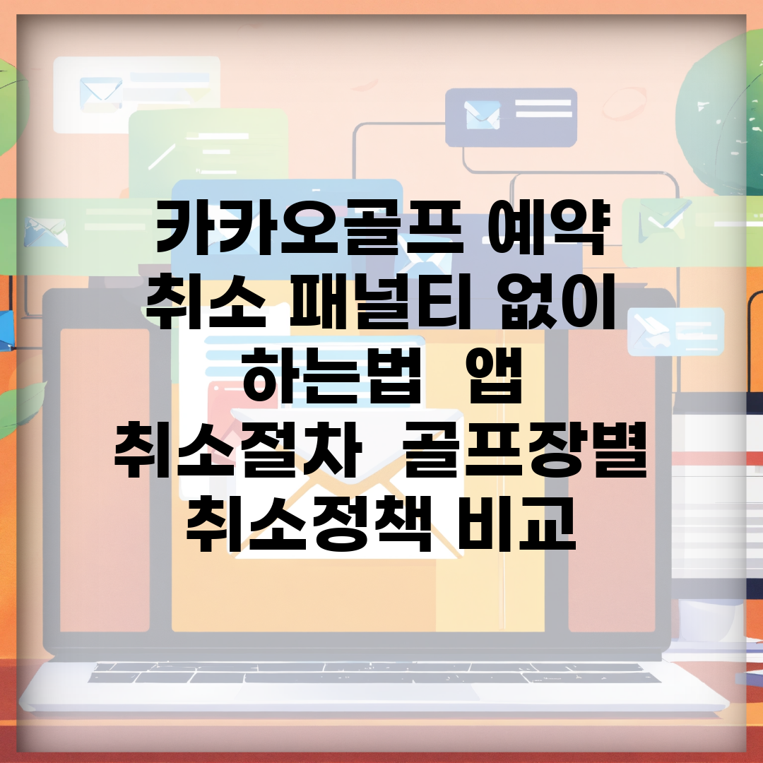 카카오골프 예약 취소 패널티 없이 하는법 | 앱 취소절차 | 골프장별 취소정책 비교