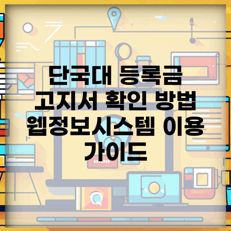 단국대 등록금 고지서 확인 방법 | 웹정보시스템 이용 가이드