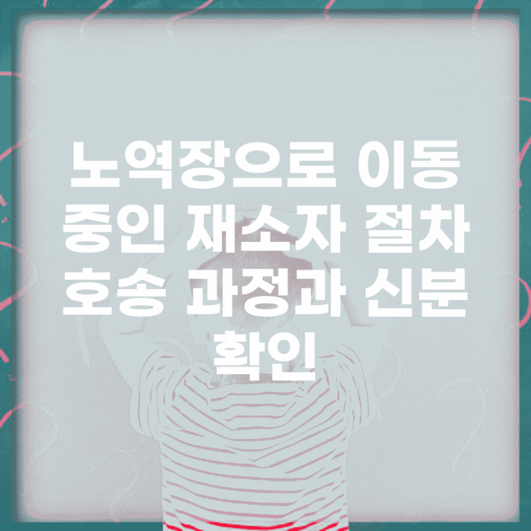 노역장으로 이동 중인 재소자 절차 | 호송 과정과 신분 확인