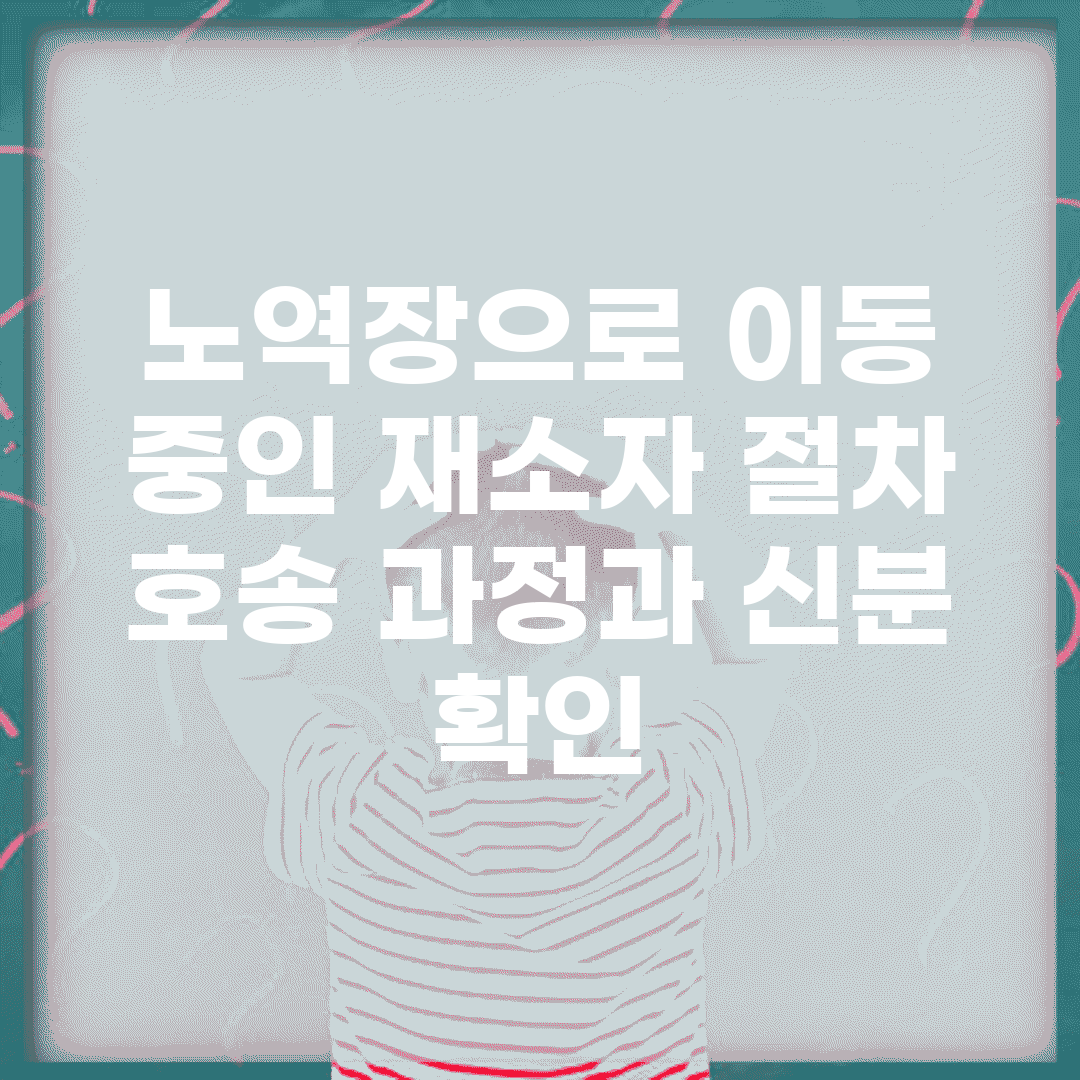 노역장으로 이동 중인 재소자 절차 | 호송 과정과 신분 확인