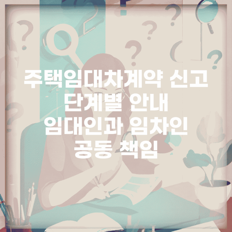 주택임대차계약 신고 단계별 안내 | 임대인과 임차인 공동 책임