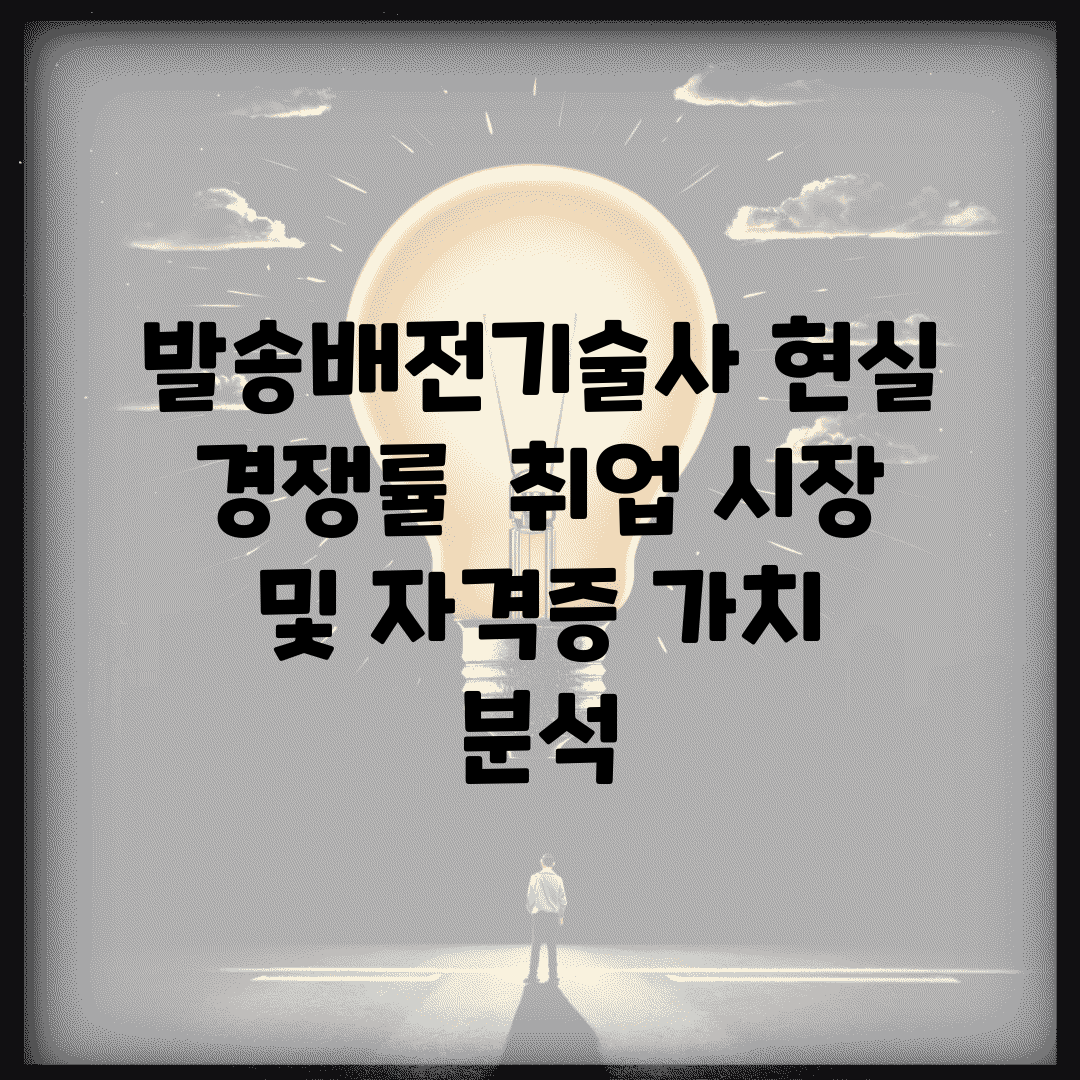 발송배전기술사 현실 경쟁률 | 취업 시장 및 자격증 가치 분석