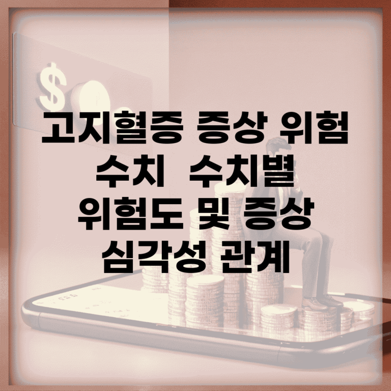 고지혈증 증상 위험 수치 | 수치별 위험도 및 증상 심각성 관계