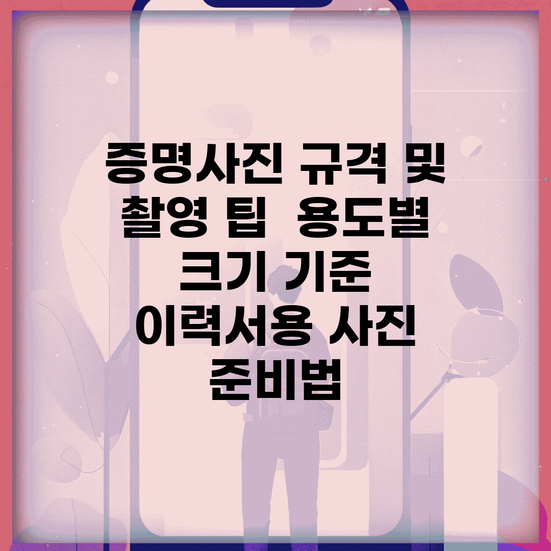 증명사진 규격 및 촬영 팁 | 용도별 크기 기준 | 이력서용 사진 준비법