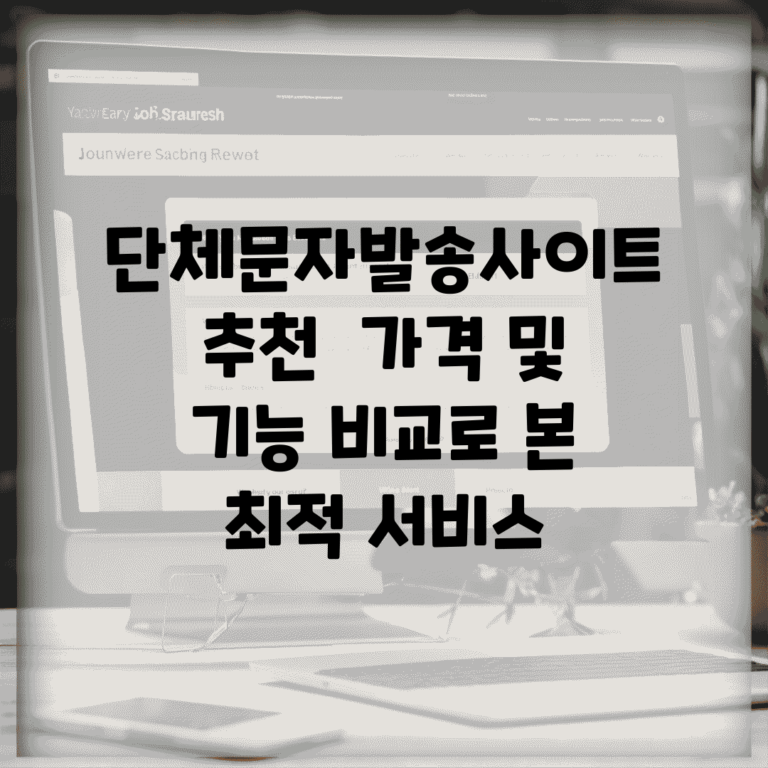 단체문자발송사이트 추천 | 가격 및 기능 비교로 본 최적 서비스