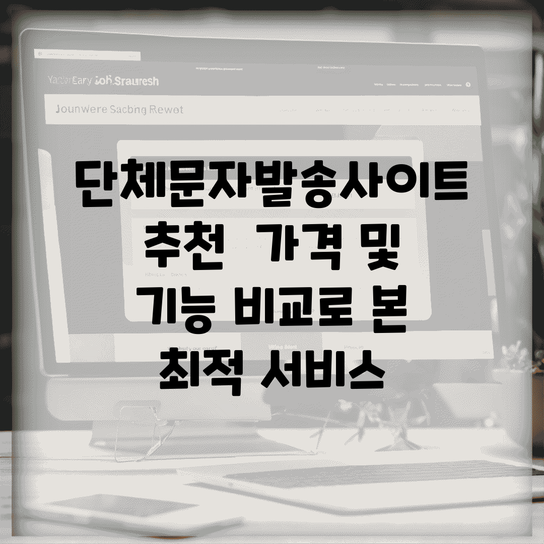 단체문자발송사이트 추천 | 가격 및 기능 비교로 본 최적 서비스