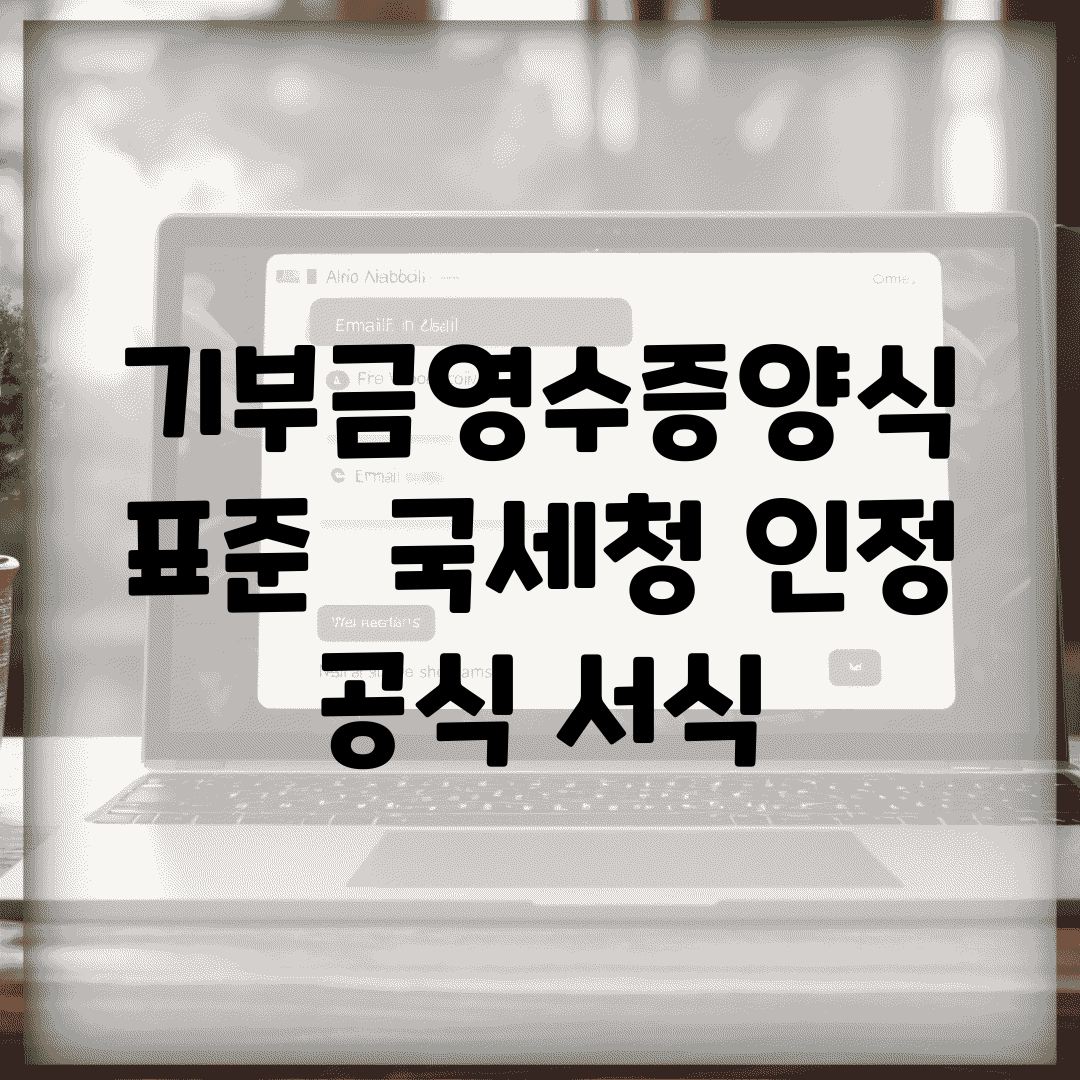 기부금영수증양식 표준 | 국세청 인정 공식 서식