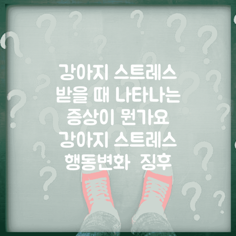 강아지 스트레스 받을 때 나타나는 증상이 뭔가요 | 강아지 스트레스 | 행동변화 | 징후