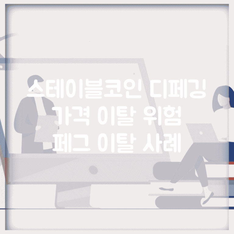 스테이블코인 디페깅 | 가격 이탈 위험 | 페그 이탈 사례