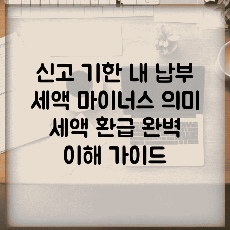신고 기한 내 납부 세액 마이너스 의미 | 세액 환급 완벽 이해 가이드