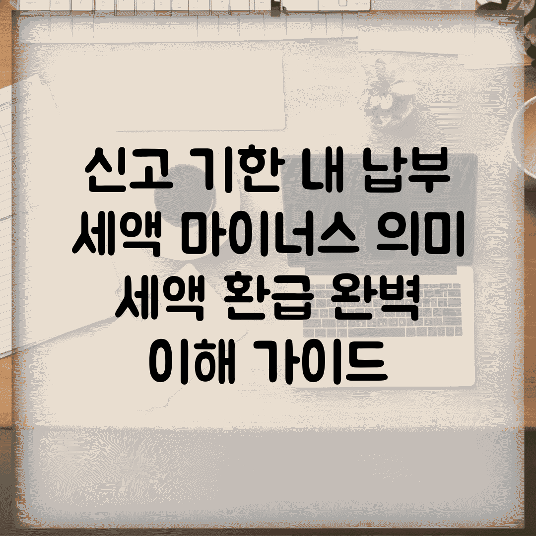 신고 기한 내 납부 세액 마이너스 의미 | 세액 환급 완벽 이해 가이드