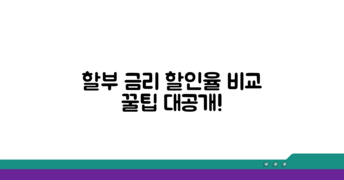 할부 금리 할인율 비교 가이드
