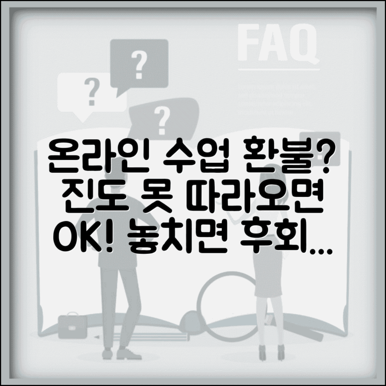 온라인 수업 진도 못따라가면 환불되나요 | 온라인 교육 | 진도 | 환불