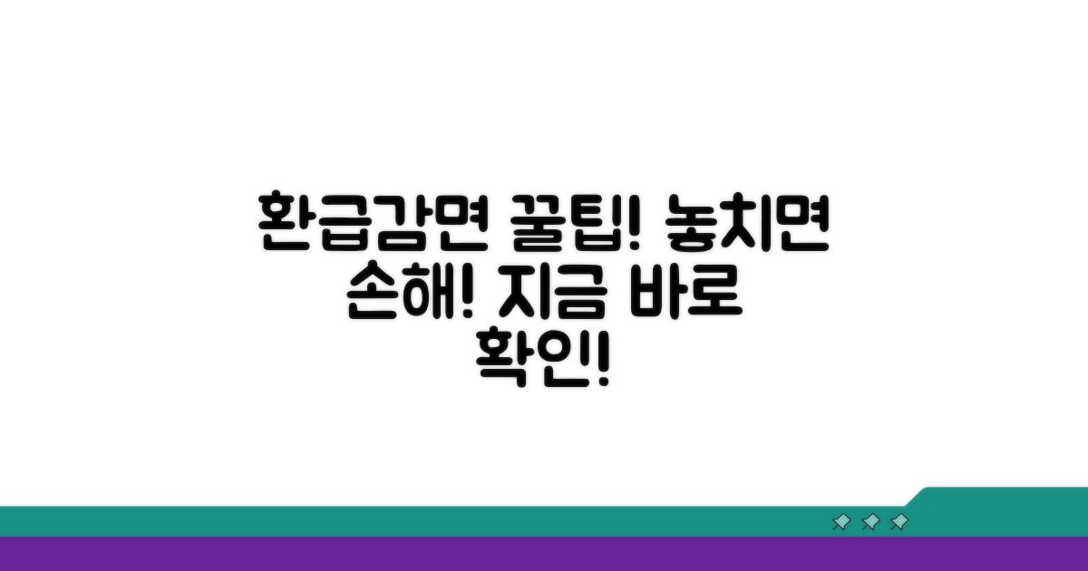 환급 및 감면 혜택 활용