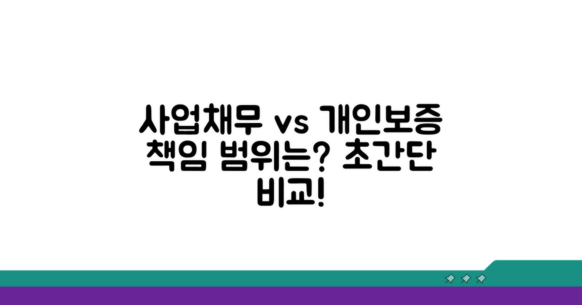 사업 관련 채무와 개인 보증 책임의 차이