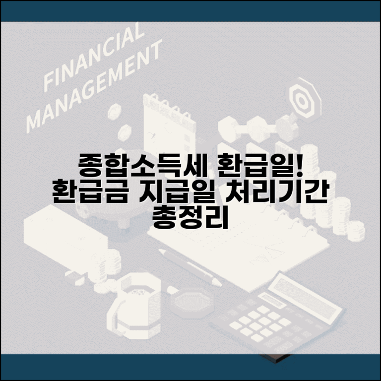 종합소득세 환급일 확인 | 종소세 환급금 지급일과 처리기간