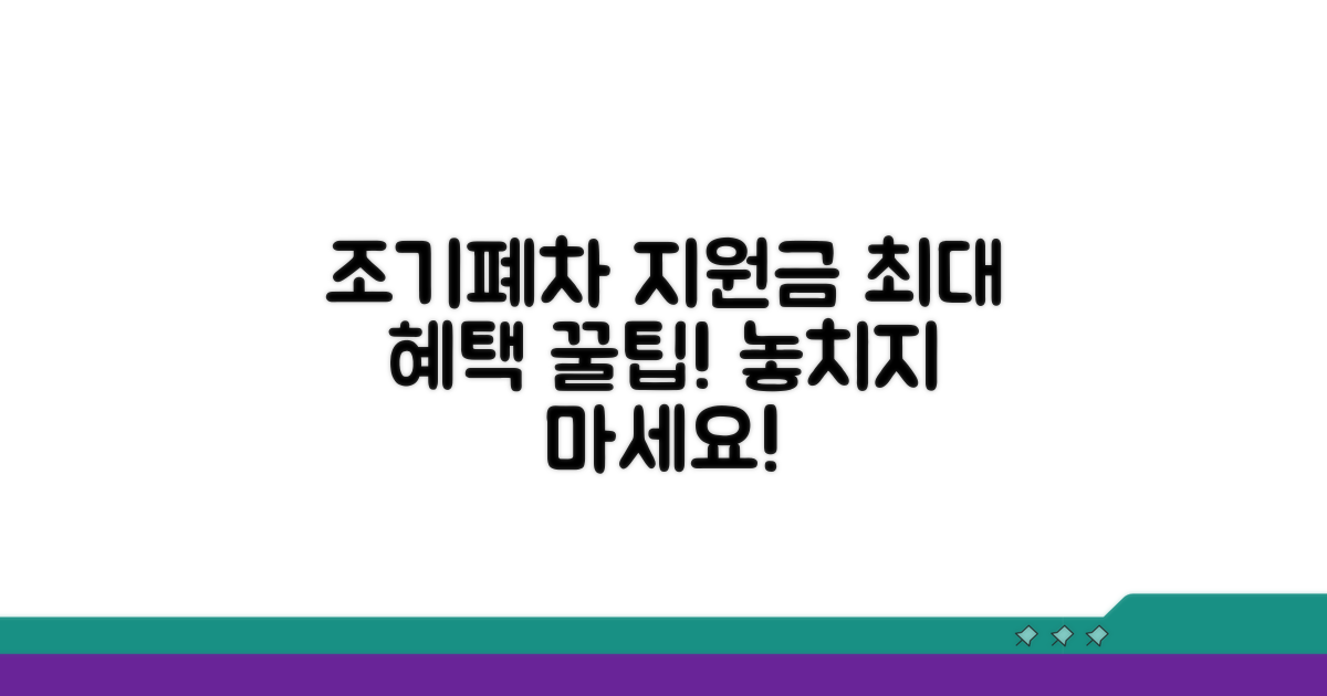 조기폐차 지원금 최대 혜택 알아보기