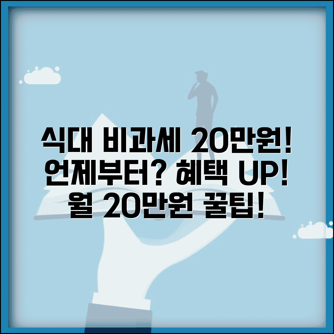식대 비과세 20만원 적용시기 | 식대 비과세 한도 인상 시기