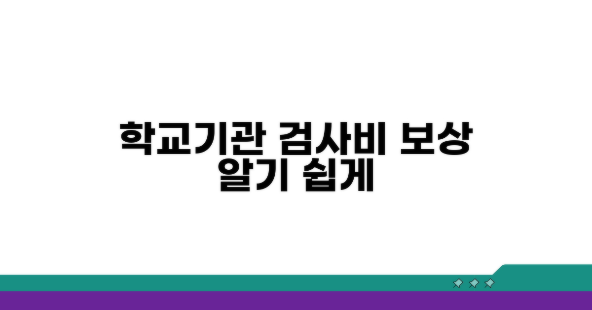 학교/기관별 검사비 보상 절차