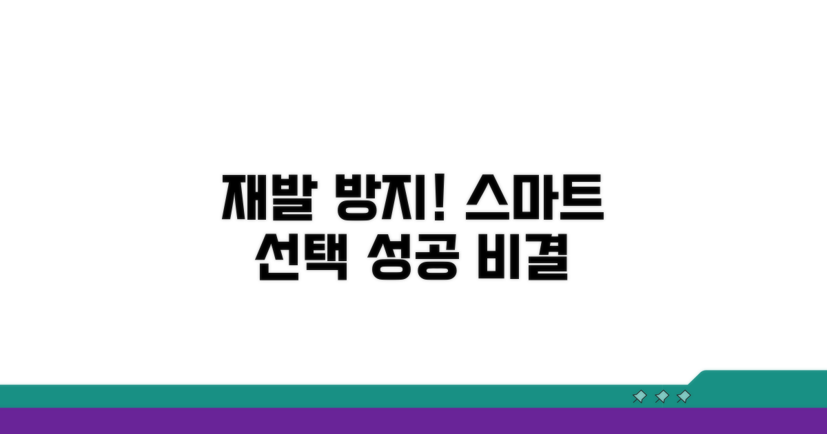 재발 방지 위한 스마트 선택