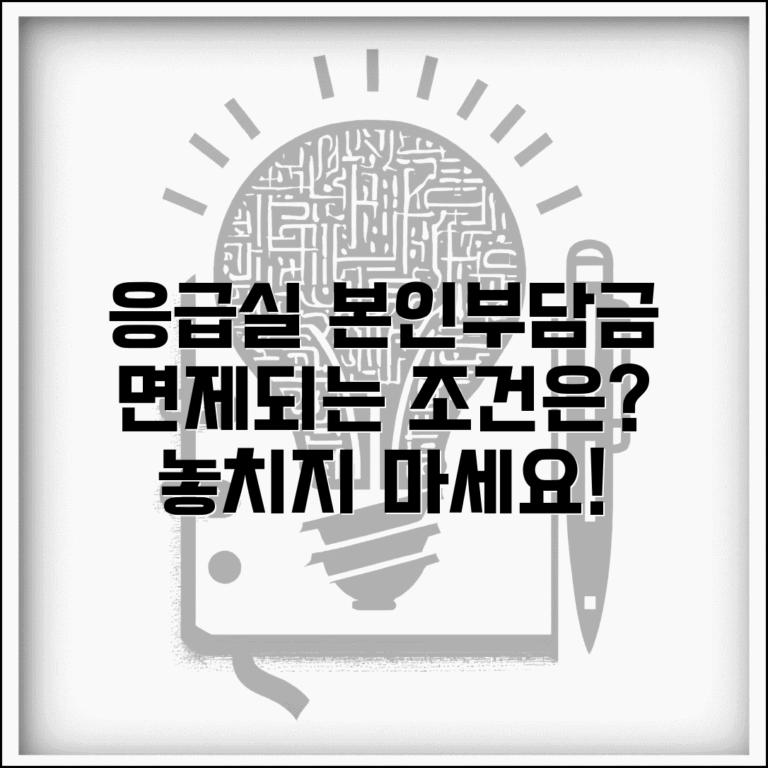 응급실 본인부담금 감면 조건 | 응급의료 이용 시 부담금 면제 기준