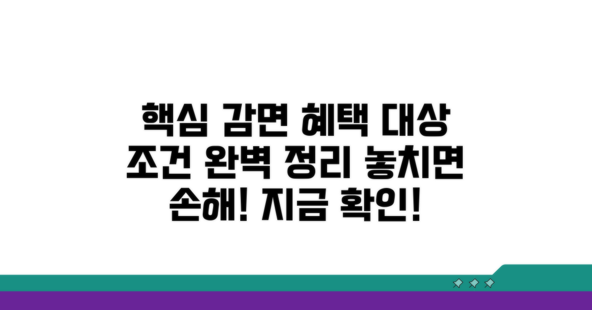 감면 혜택 대상과 조건 총정리