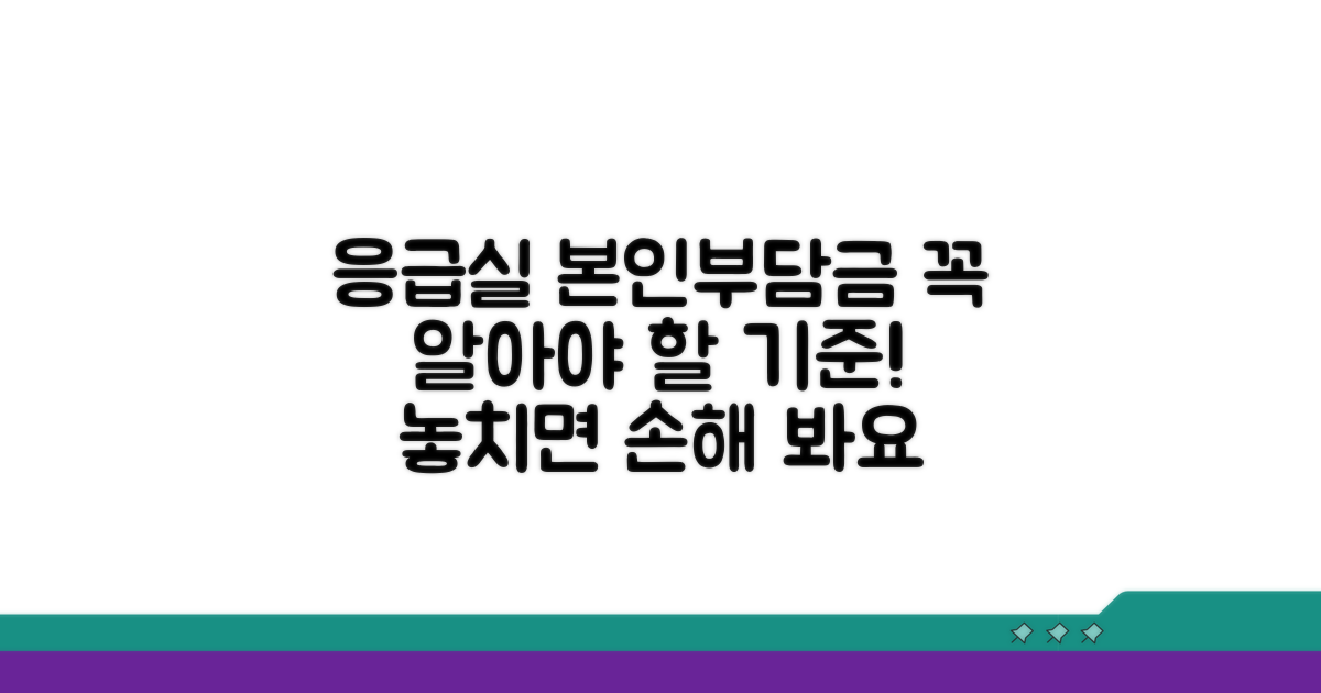 응급실 본인부담금, 꼭 알아야 할 기준