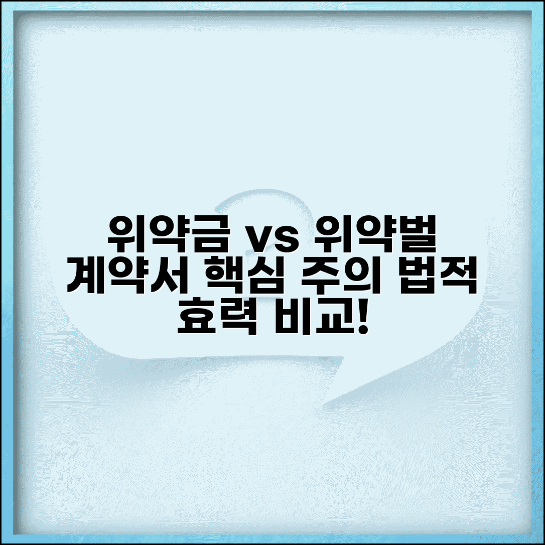 위약금과 위약벌 차이점 | 법적 효력 비교 | 계약서 작성시 주의사항