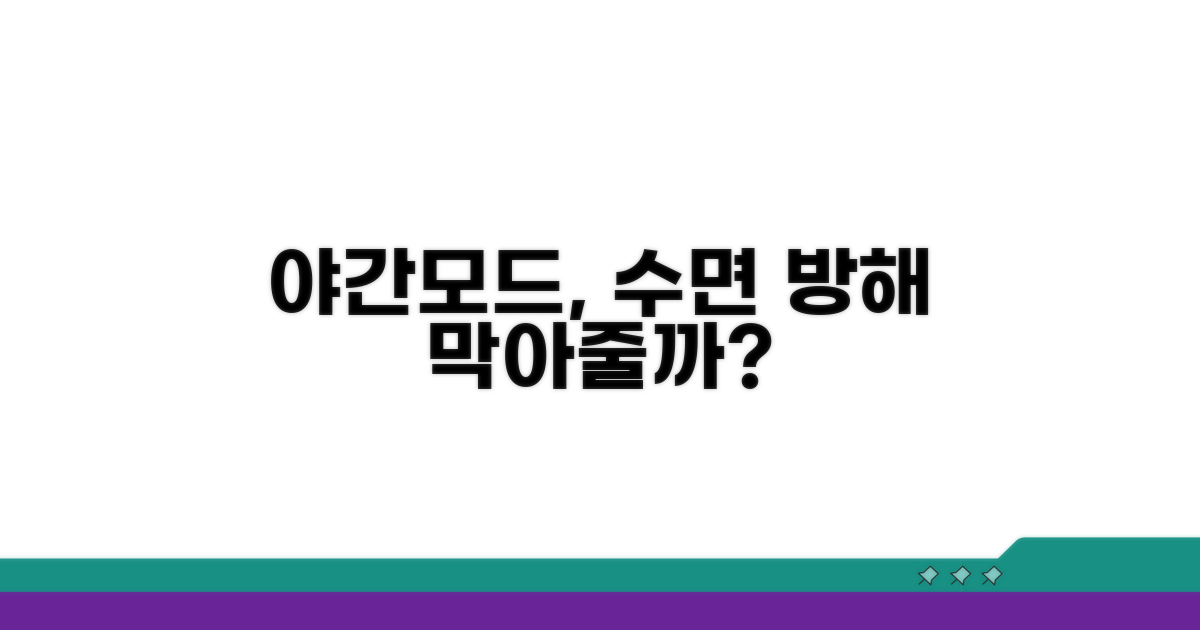 야간모드, 정말 수면방해 막아줄까?