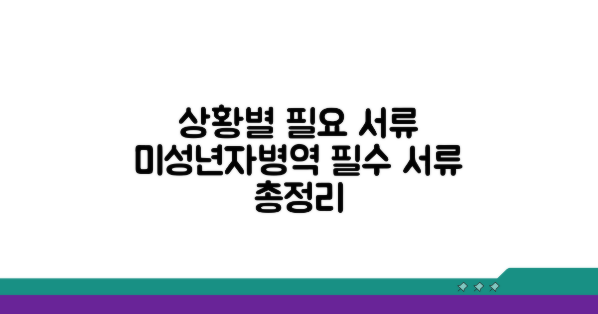 미성년자, 병역 등 상황별 필요 서류