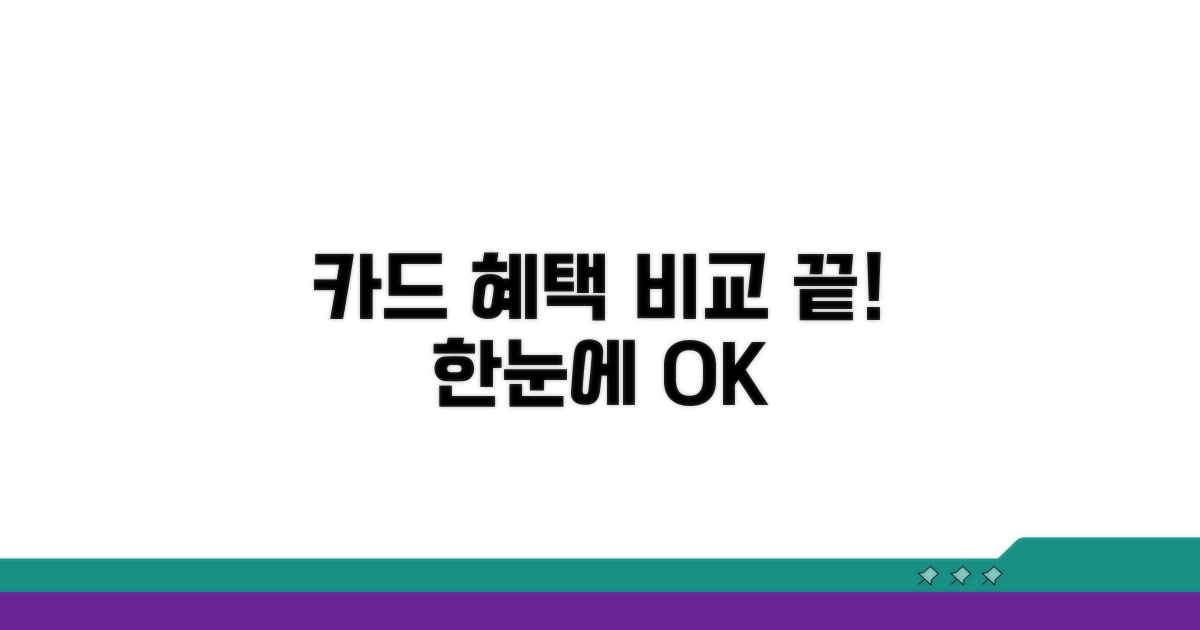 카드별 주요 혜택 한눈에 비교하기
