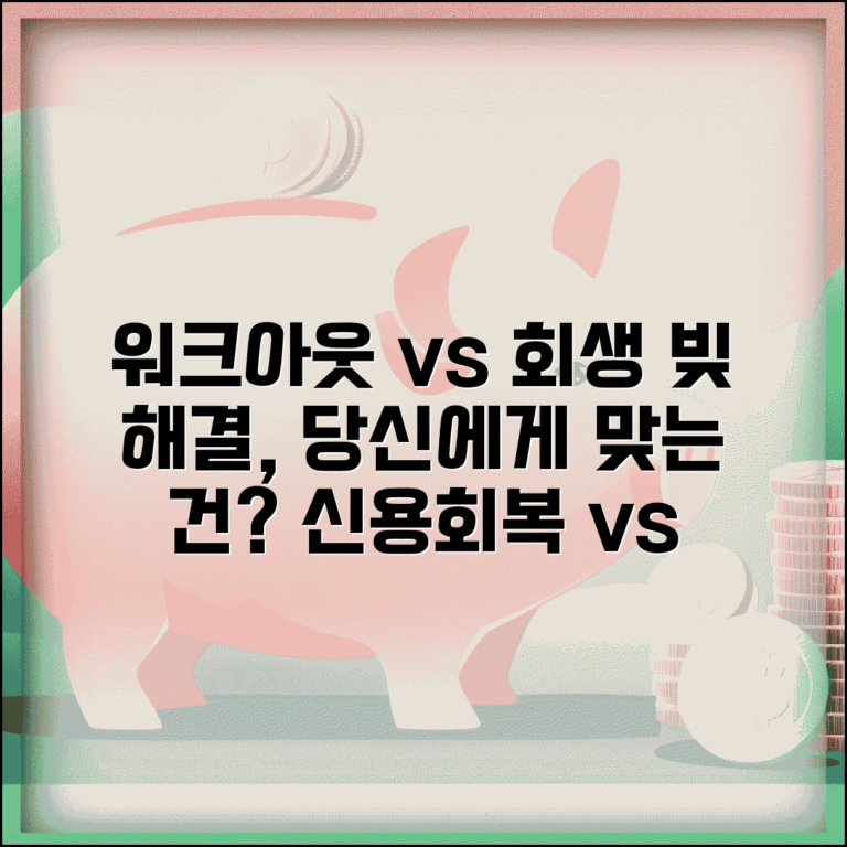 개인워크아웃 vs 개인회생 | 신용회복위원회 워크아웃과 법원 개인회생 차이점