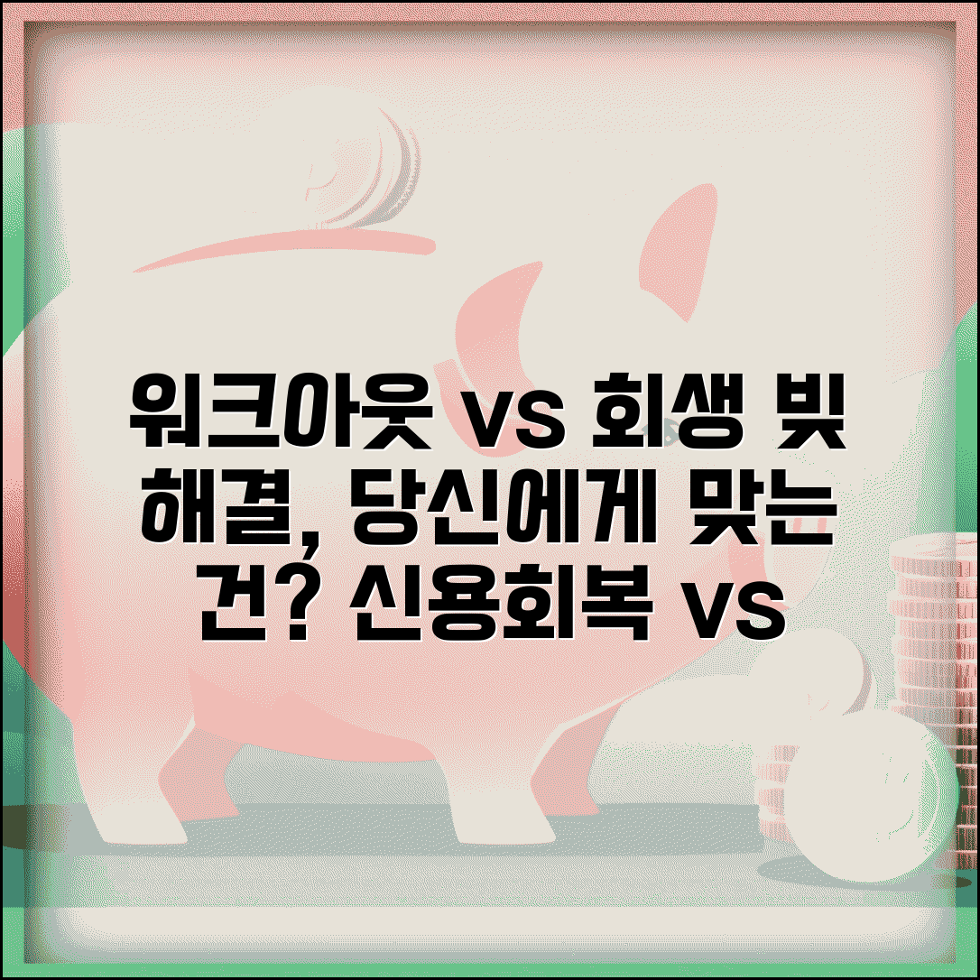 개인워크아웃 vs 개인회생 | 신용회복위원회 워크아웃과 법원 개인회생 차이점