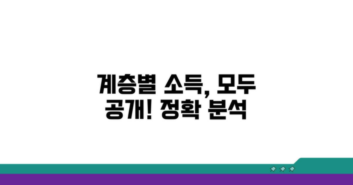 계층별 소득 기준 완벽 분석
