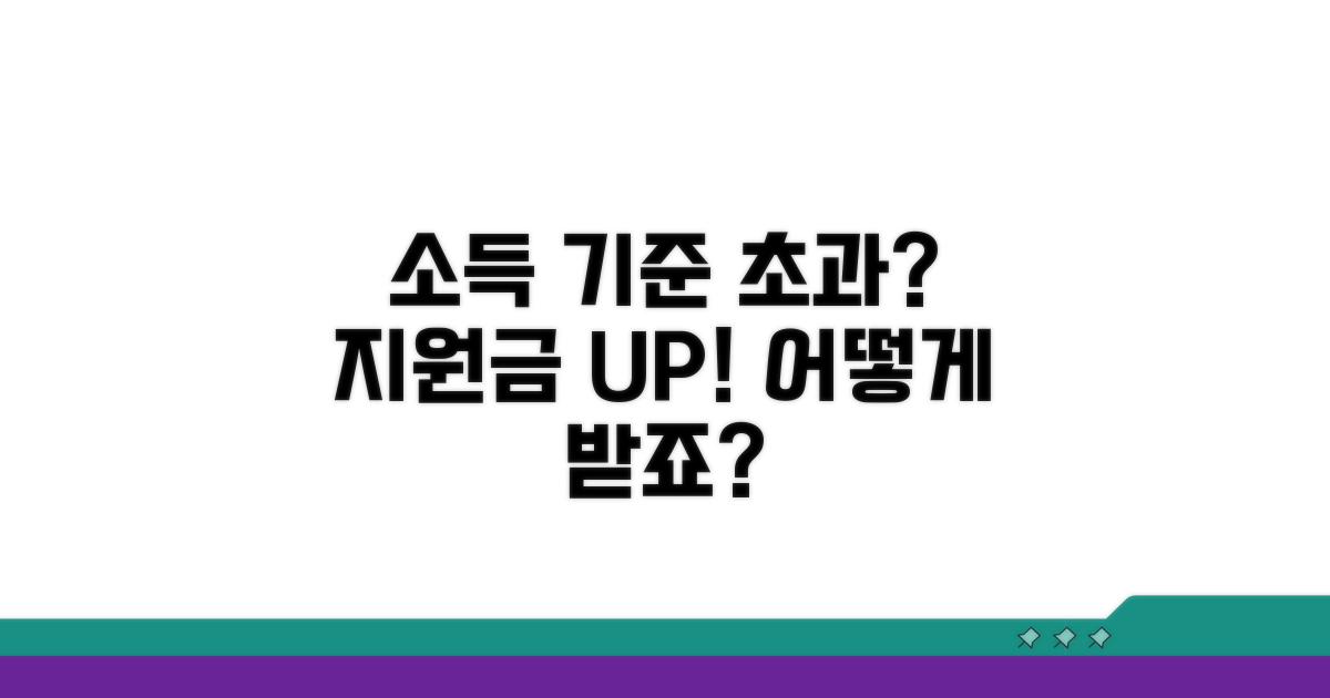 소득 기준 초과 시 지원 범위