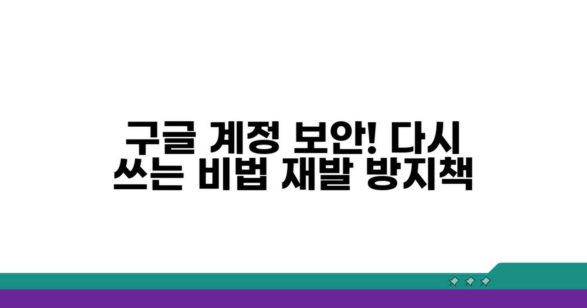 다시 쓰는 구글 계정, 재발 방지책
