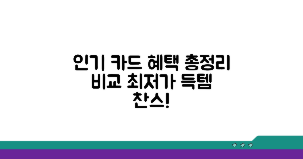 인기 카드 혜택 비교 분석