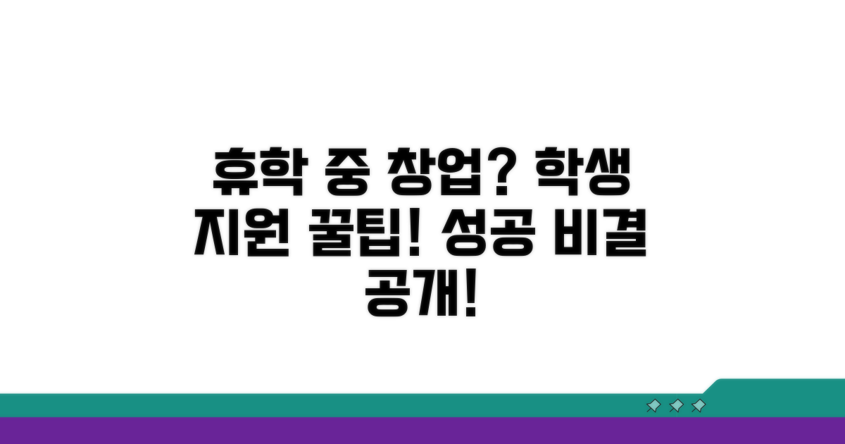 휴학 중 창업, 학생 지원 꼼꼼히