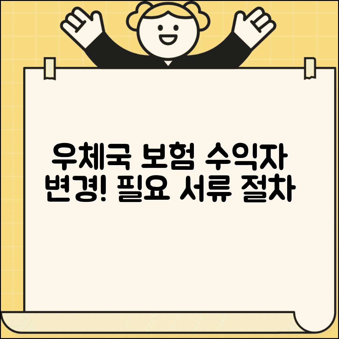 우체국 보험 수익자 변경 방법 | 수혜자 바꿀 때 필요한 서류와 절차