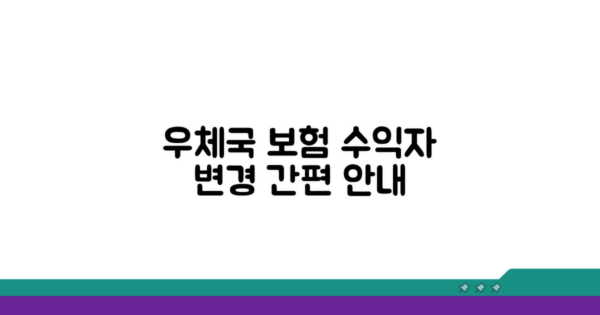 우체국 보험 수익자 변경 완벽 가이드