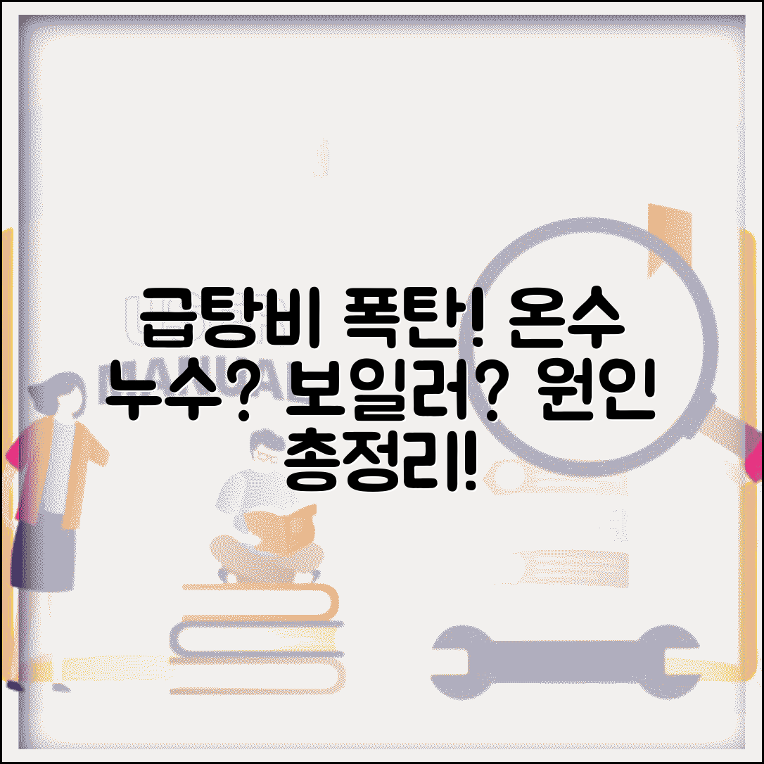 급탕비 많이 나오는 이유 분석 | 온수 누수 확인법 | 보일러 효율 저하 | 급탕비 폭증 원인 총정리