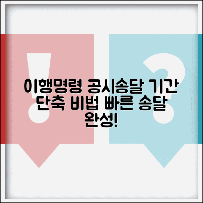 이행명령 공시송달 기간 | 공시송달 이행명령 송달 소요기간